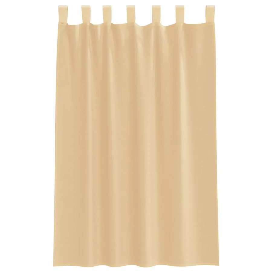 Rideaux en voile avec passe-tringles 2 pcs sable - 4