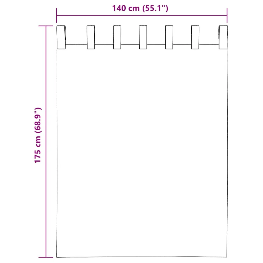 Rideaux en voile avec passe-tringles 2 pcs sable - 9