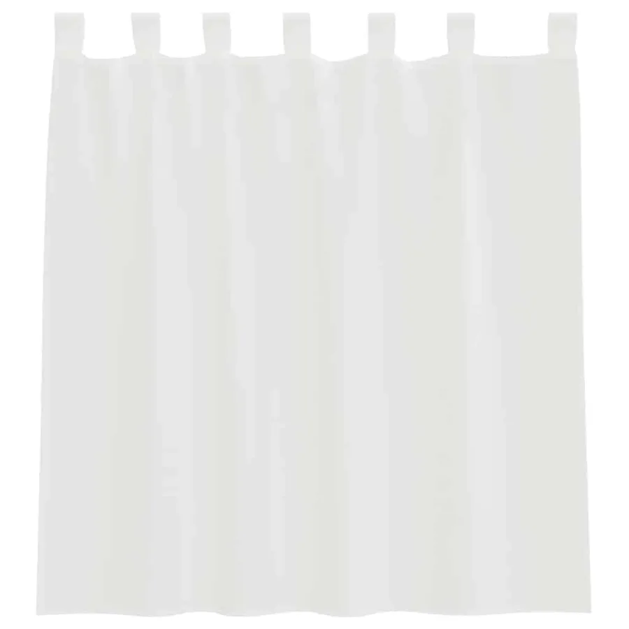 Rideaux en voile avec boucles 2 pcs blanc 140x140 cm - 4