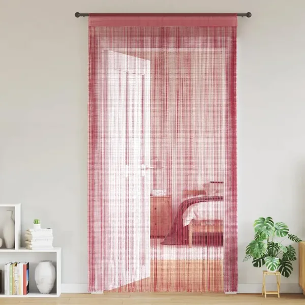 Rideau en fils 2 pcs 140 x 250 cm rose