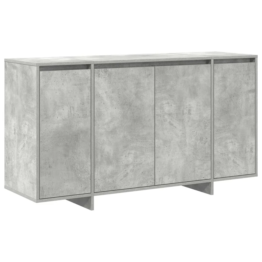 Buffet Gris béton 135 x 41 x 75 cm Bois d'ingénierie - 2