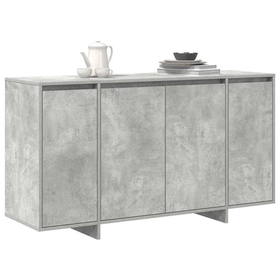 Buffet Gris béton 135 x 41 x 75 cm Bois d'ingénierie - 3