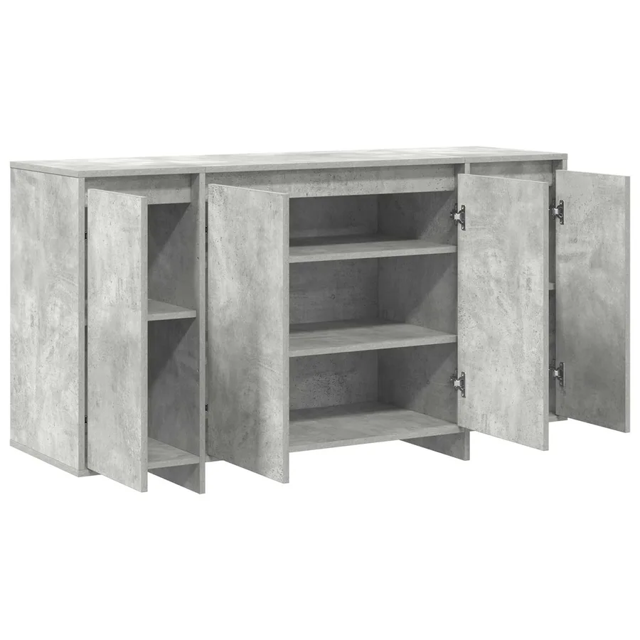 Buffet Gris béton 135 x 41 x 75 cm Bois d'ingénierie - 5