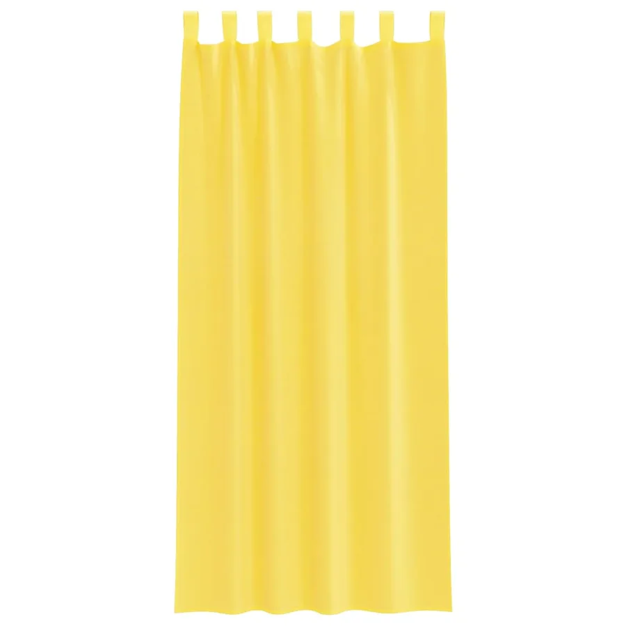 Rideaux en voile avec passe-tringles 2 pcs jaune - 4