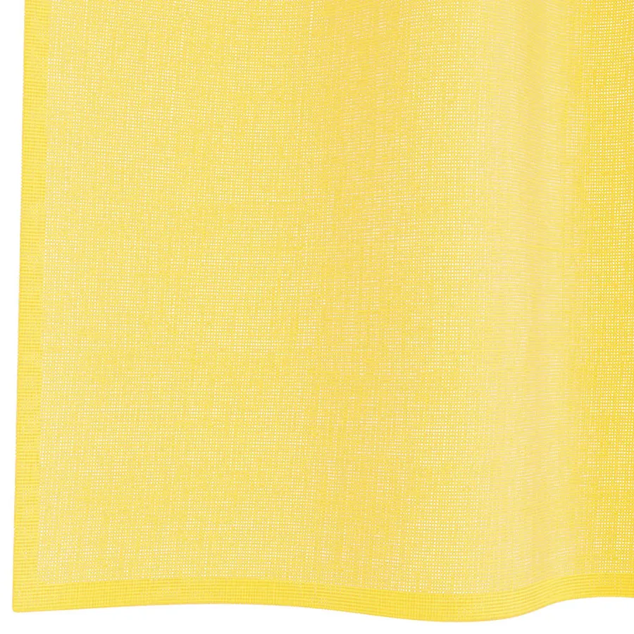 Rideaux en voile avec passe-tringles 2 pcs jaune - 6