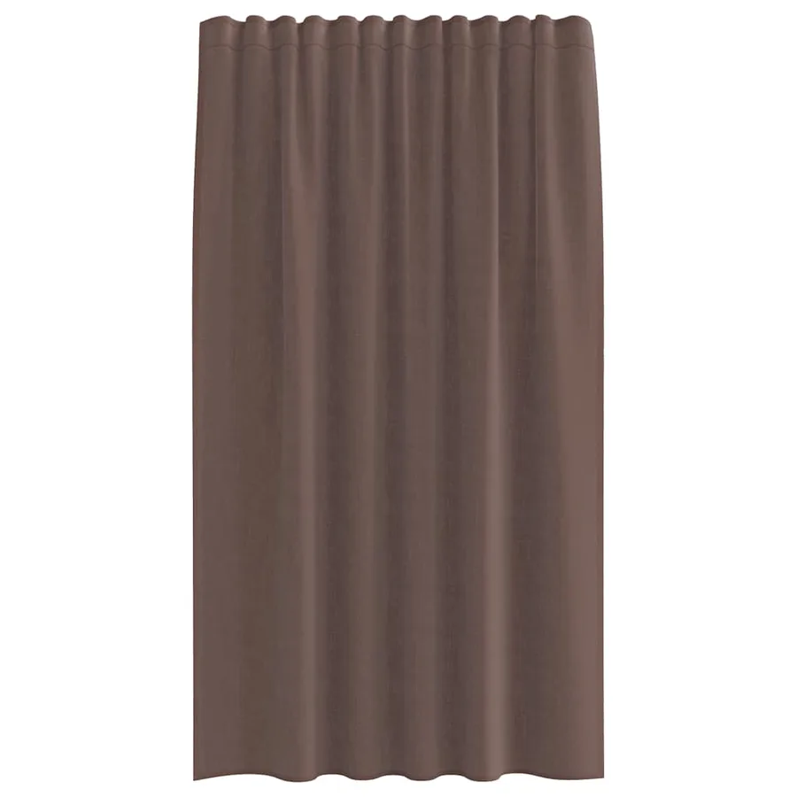 Rideaux en voile avec passants 2 pcs marron - 4