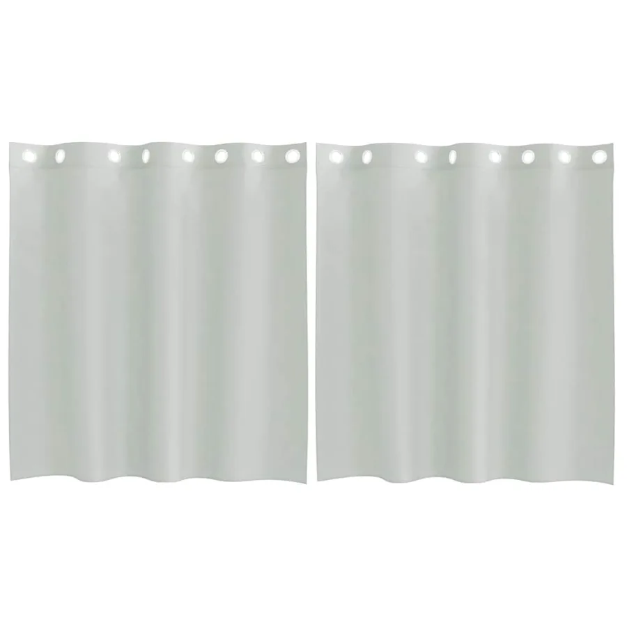 Rideaux en voile avec œillets 2 pcs gris clair 140x140 cm - 2