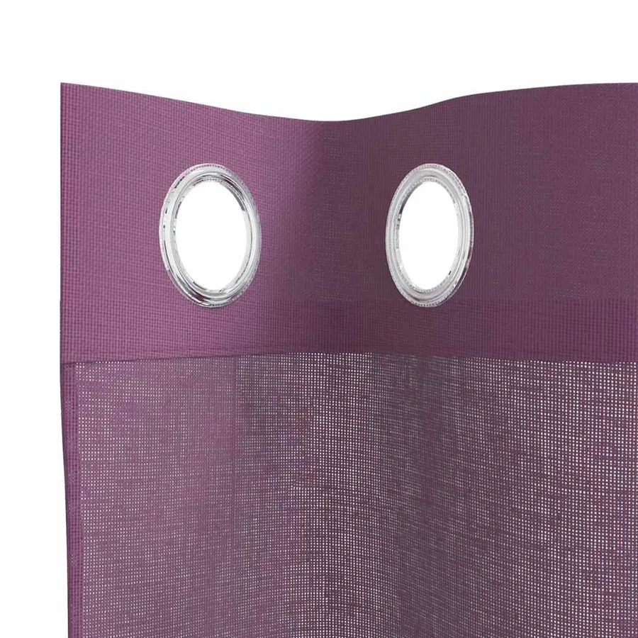 Rideaux en voile avec œillets 2 pcs violet 140x260 cm - 5