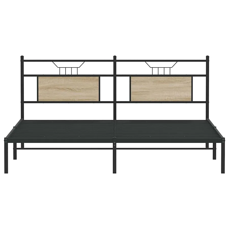 Cadre de lit sans matelas chêne sonoma 160x200 cm - 6