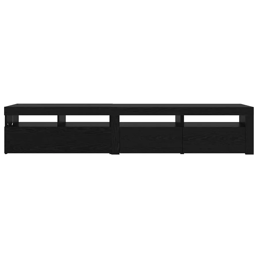 Meuble TV 2 pcs Chêne noir 210 x 35 x 40 cm Bois d'ingénierie - 8