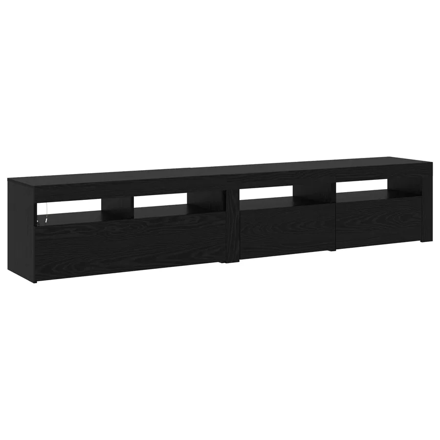 Meuble TV 2 pcs Chêne noir 210 x 35 x 40 cm Bois d'ingénierie - 9