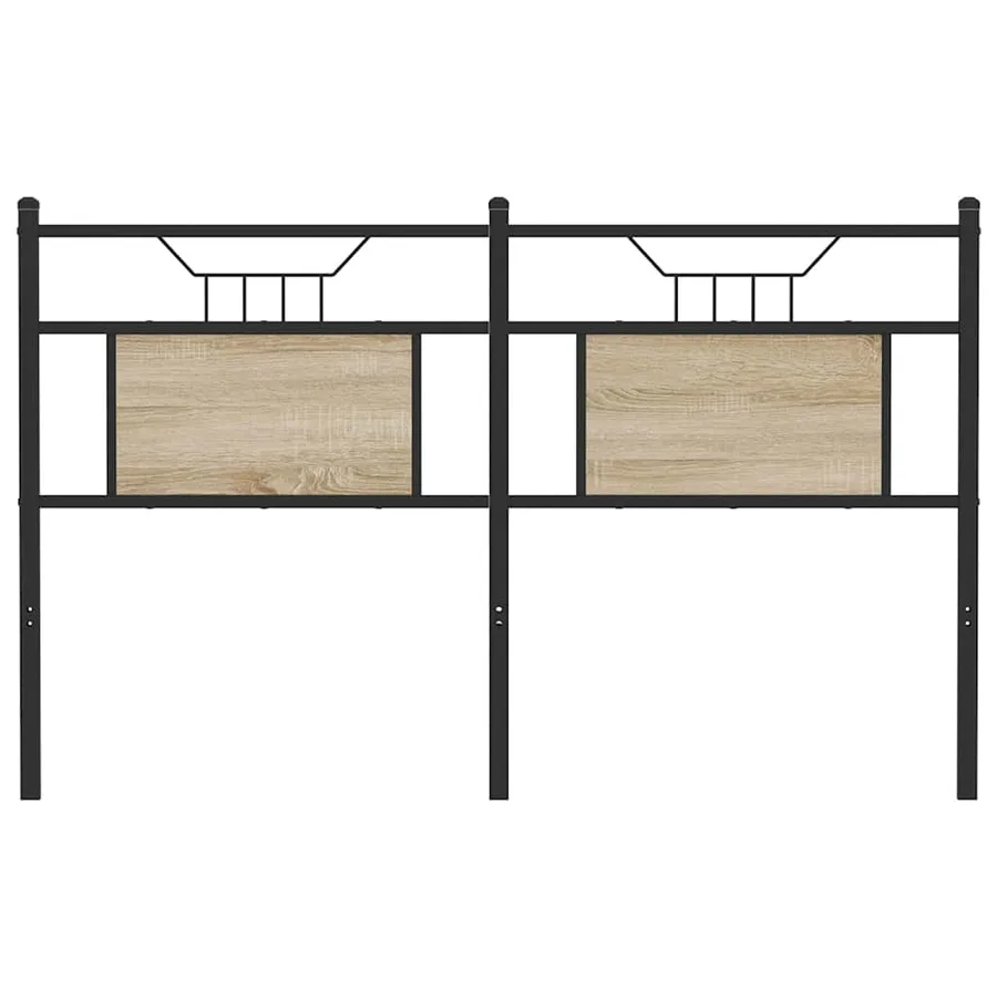 Tête de lit de remplacement chêne sonoma 150 cm bois d'ingénierie et acier - 4