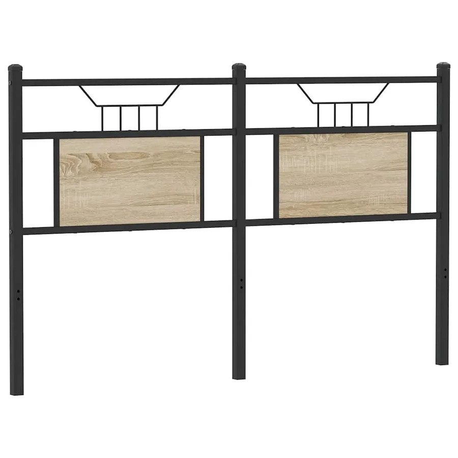 Tête de lit de remplacement chêne sonoma 150 cm bois d'ingénierie et acier - 6
