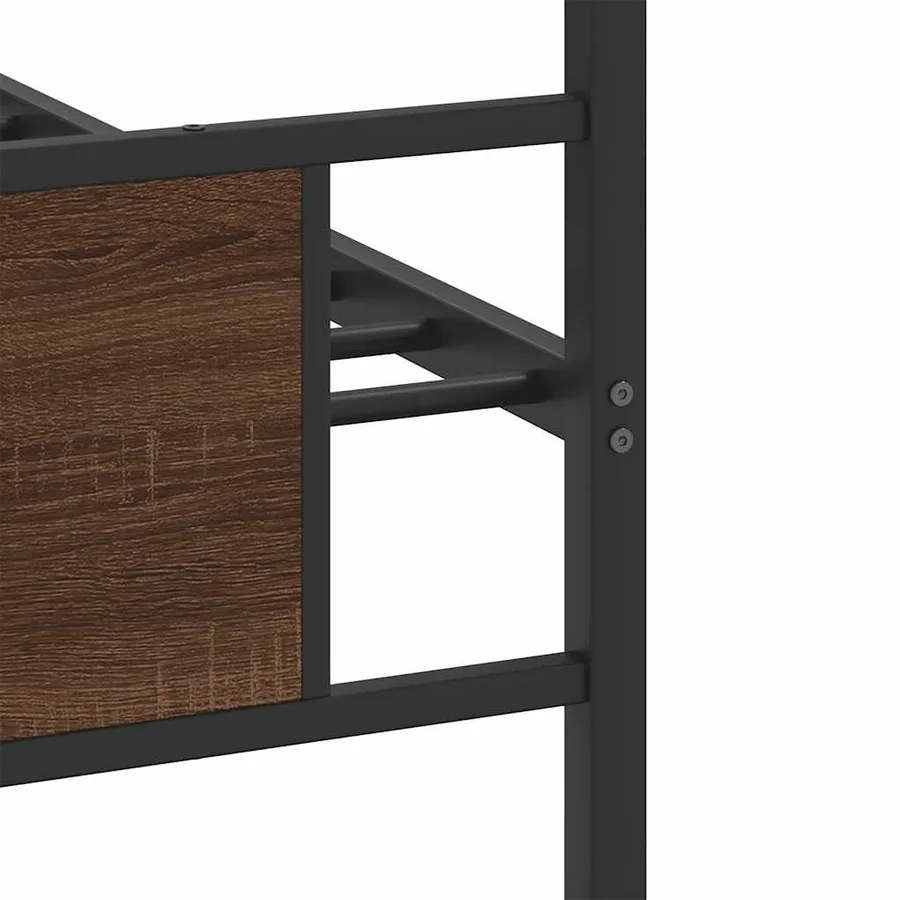 Cadre de lit sans matelas chêne marron 90x190cm bois ingénierie - 10