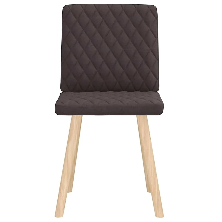 Chaises à manger lot de 2 marron foncé tissu - 3