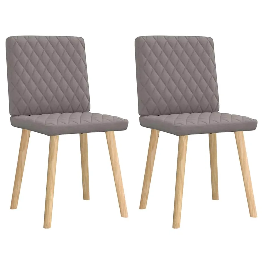 Chaises à manger lot de 2 taupe tissu - 2