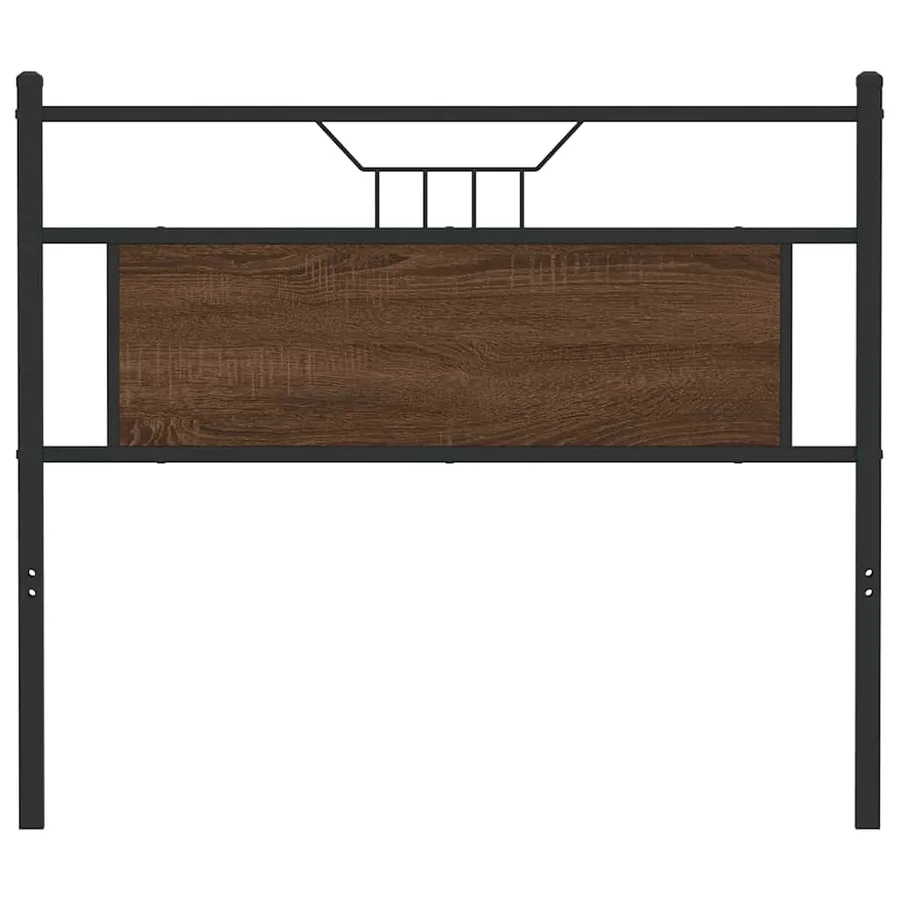 Tête de lit de remplacement chêne marron 100 cm bois d'ingénierie et acier - 4