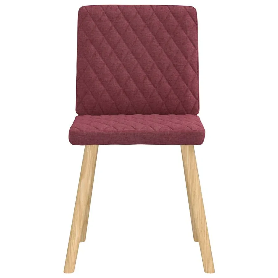 Chaises à manger lot de 6 rouge bordeaux tissu - 4