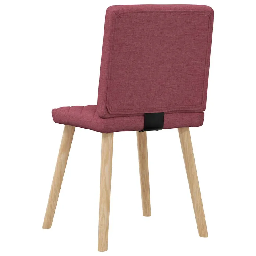 Chaises à manger lot de 6 rouge bordeaux tissu - 6