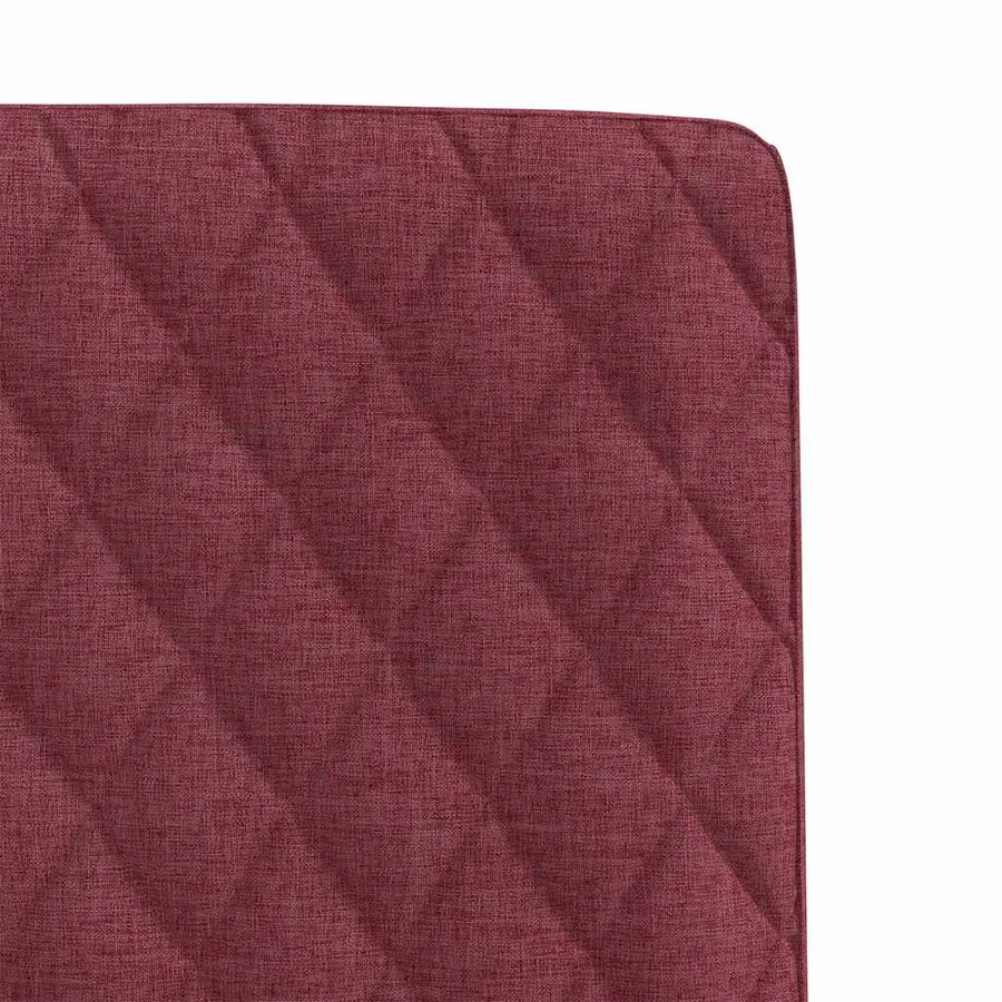 Chaises à manger lot de 6 rouge bordeaux tissu - 7