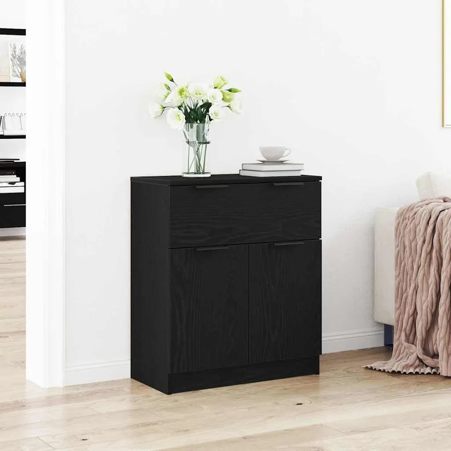 Buffet Chêne noir 60 x 30 x 70 cm Bois d'ingénierie