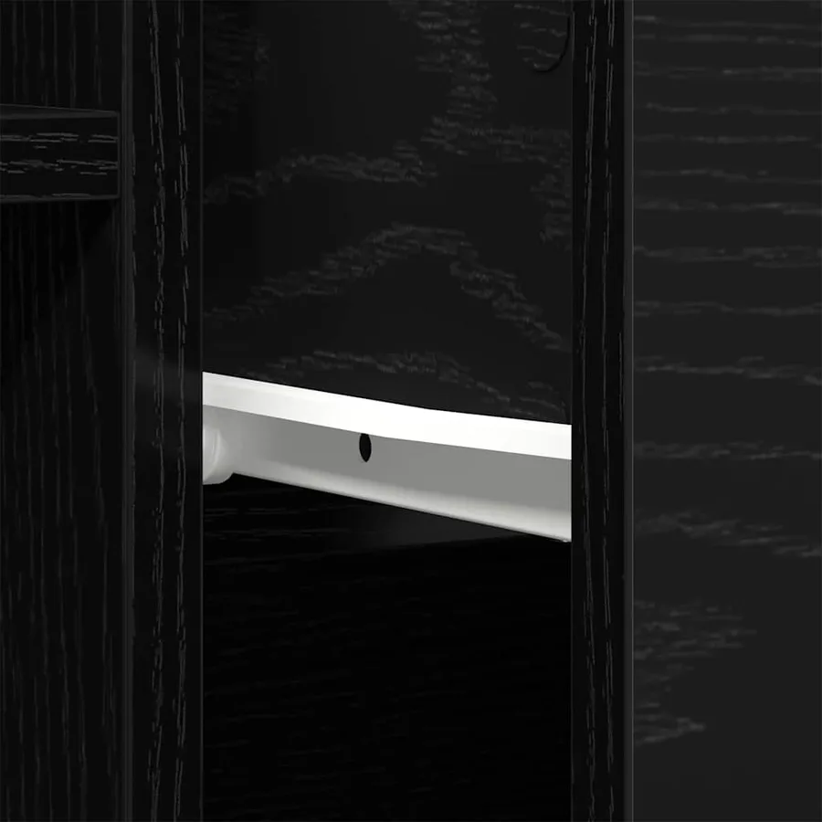 Buffet Chêne noir 60 x 30 x 70 cm Bois d'ingénierie - 11