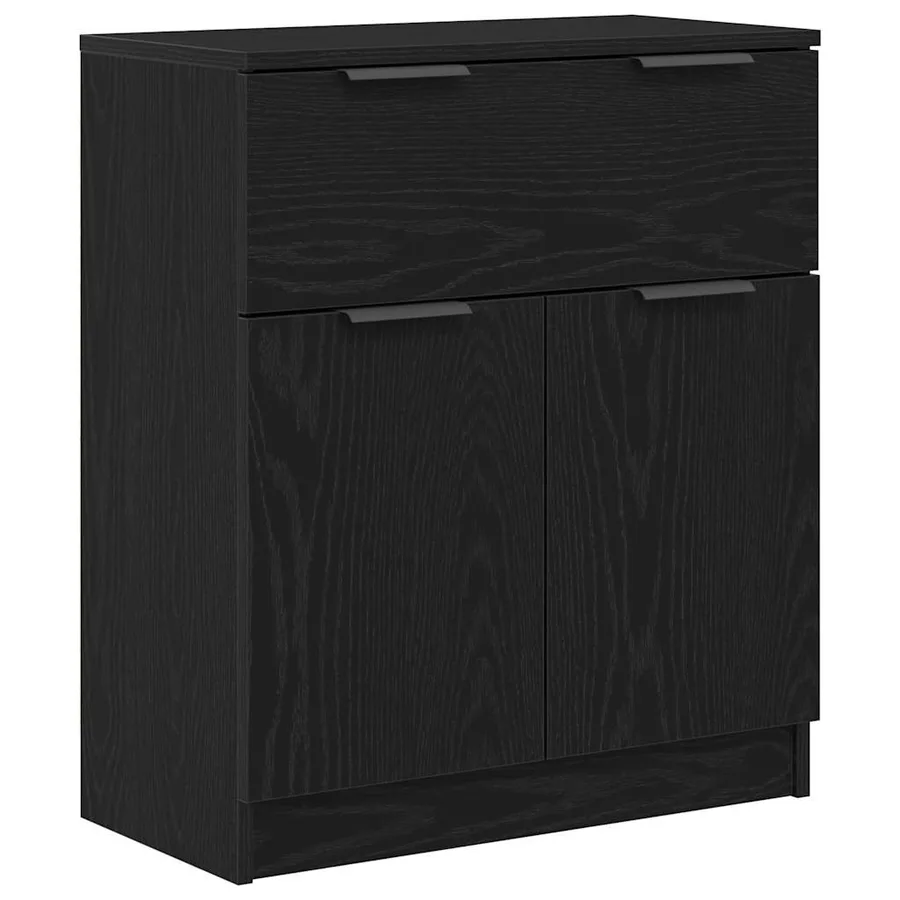Buffet Chêne noir 60 x 30 x 70 cm Bois d'ingénierie - 2