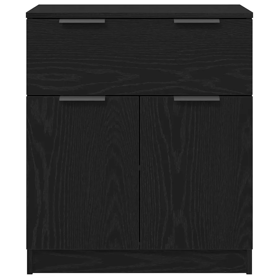 Buffet Chêne noir 60 x 30 x 70 cm Bois d'ingénierie - 7