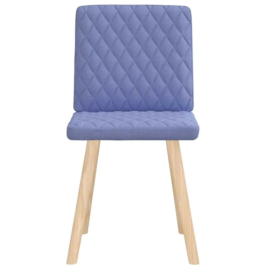 Chaises à manger lot de 2 bleu jean tissu - 3