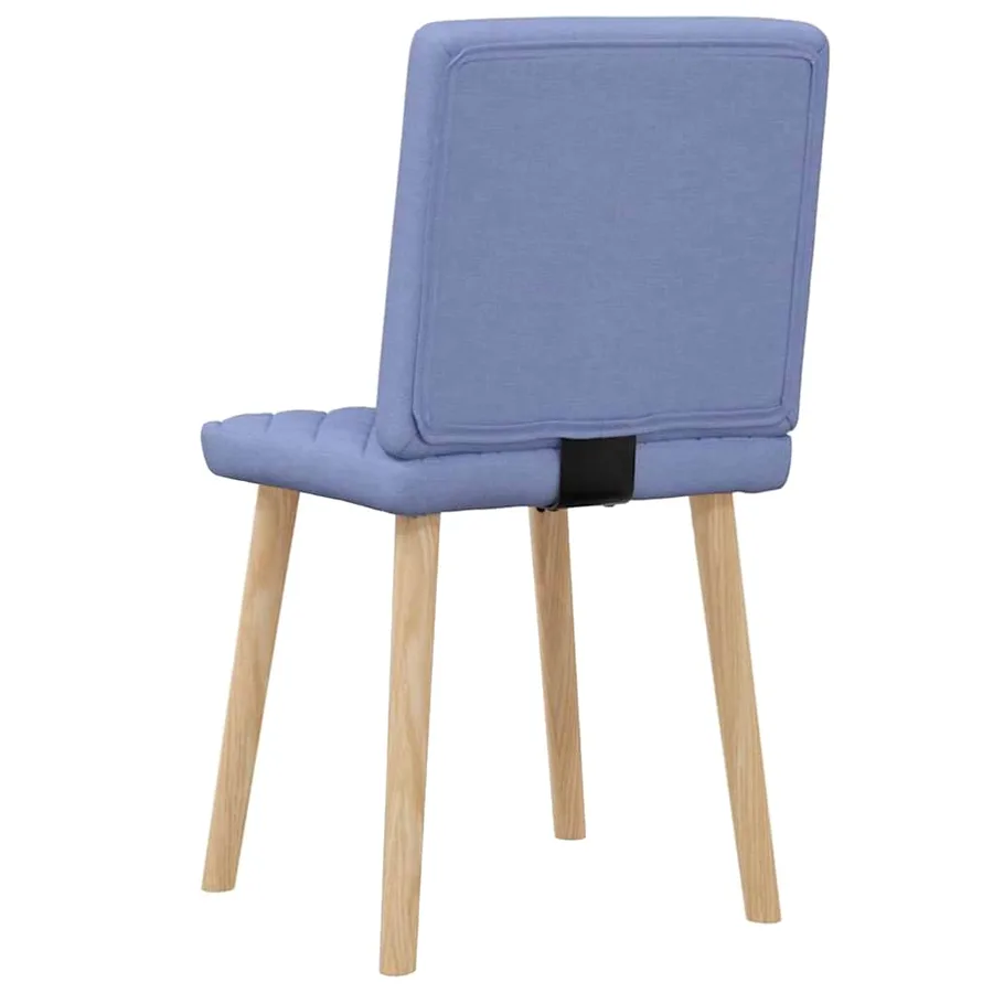 Chaises à manger lot de 2 bleu jean tissu - 6