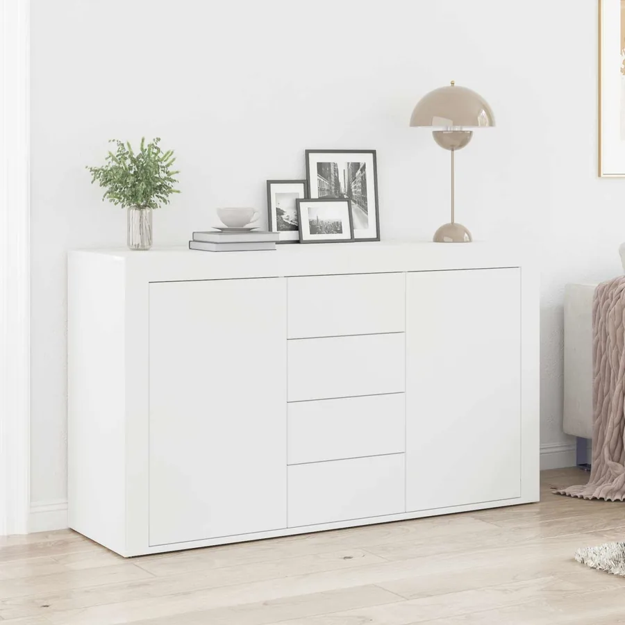 Buffet avec tiroir Blanc 120 x 36 x 69 cm Bois d'ingénierie