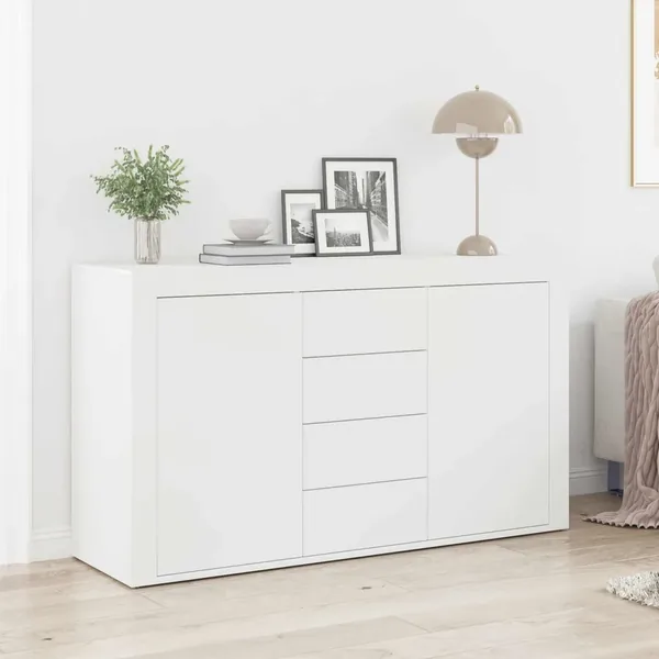 Buffet avec tiroir Blanc 120 x 36 x 69 cm Bois d'ingénierie