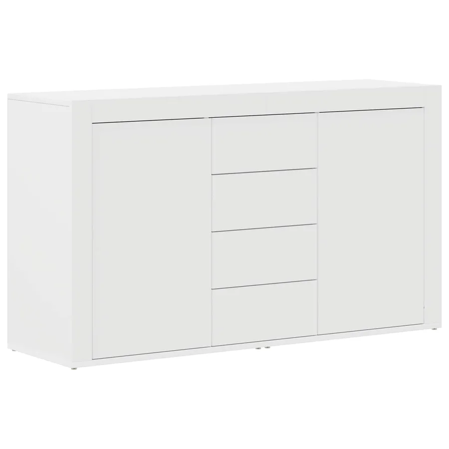 Buffet avec tiroir Blanc 120 x 36 x 69 cm Bois d'ingénierie - 2