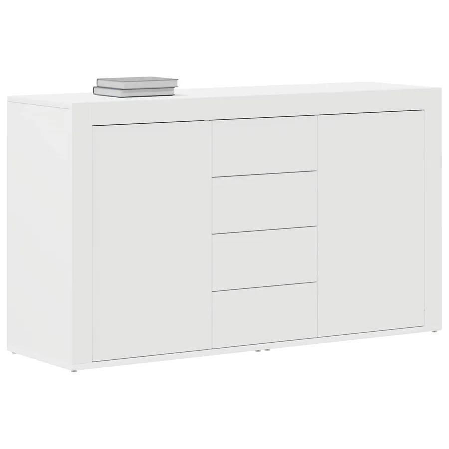Buffet avec tiroir Blanc 120 x 36 x 69 cm Bois d'ingénierie - 3