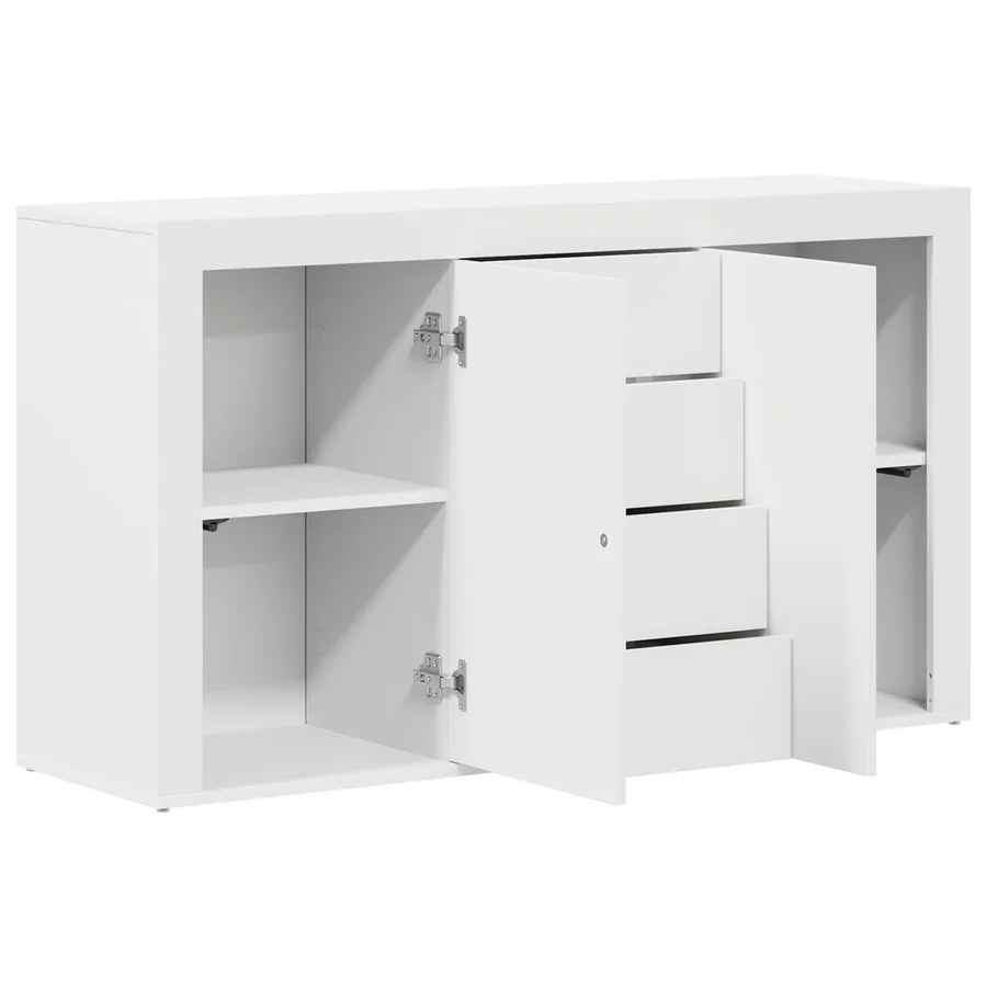 Buffet avec tiroir Blanc 120 x 36 x 69 cm Bois d'ingénierie - 5