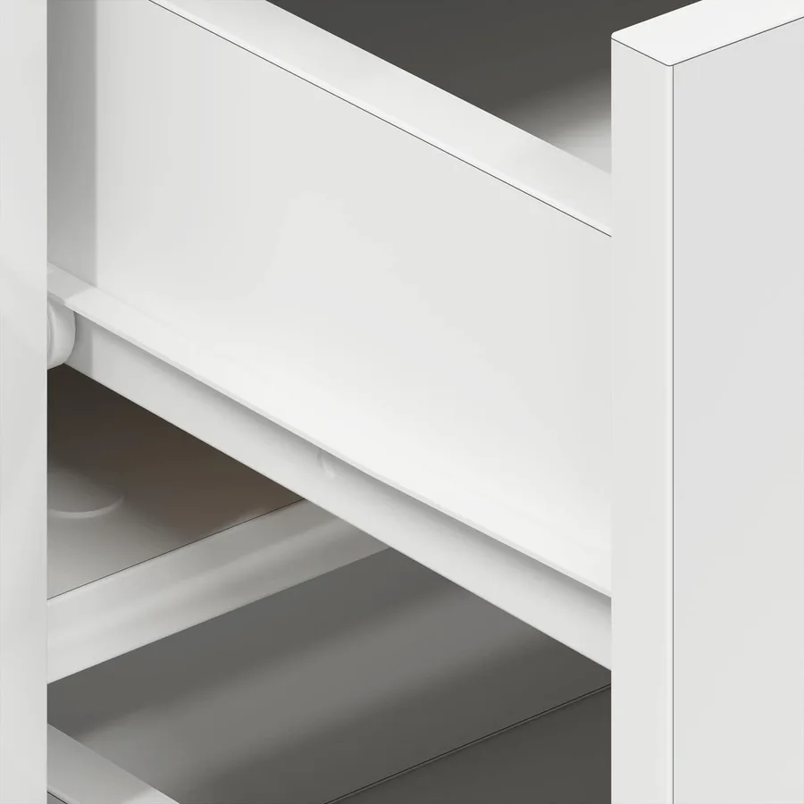 Buffet avec tiroir Blanc 120 x 36 x 69 cm Bois d'ingénierie - 8