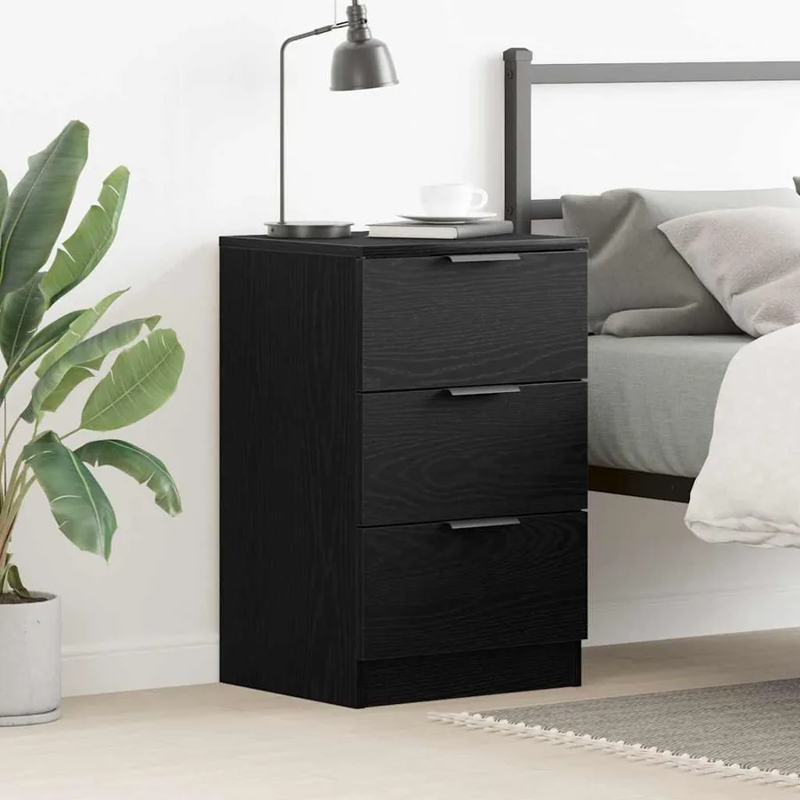 Cabinet de chevet Chêne noir 40 x 65 x 65 cm Bois d'ingénierie