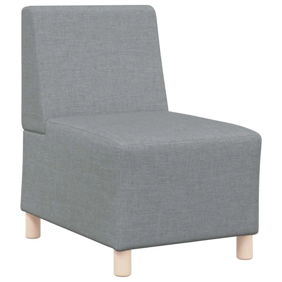 Canapé modulaire sans accoudoirs Gris clair 55 cm Tissu - 2