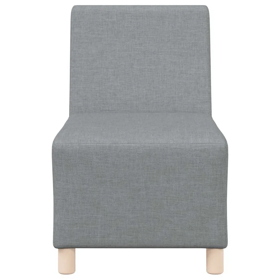Canapé modulaire sans accoudoirs Gris clair 55 cm Tissu - 4