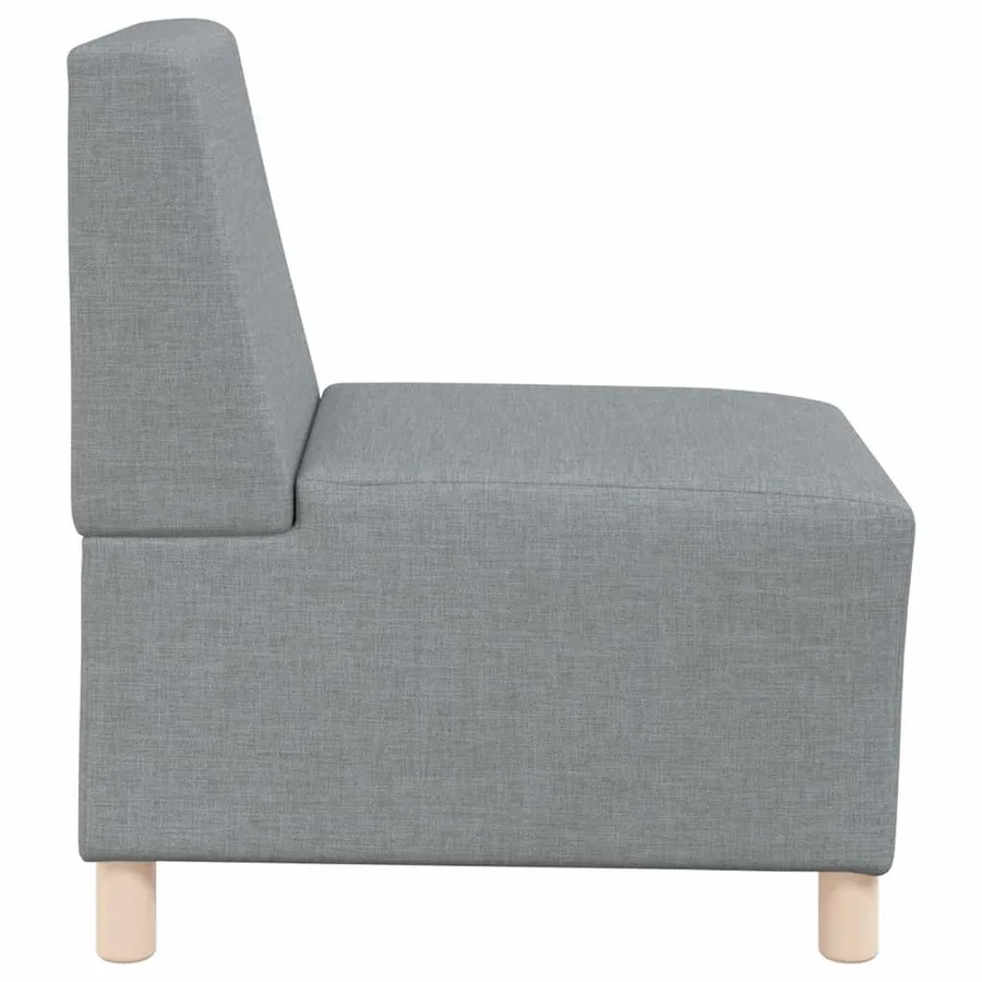 Canapé modulaire sans accoudoirs Gris clair 55 cm Tissu - 6