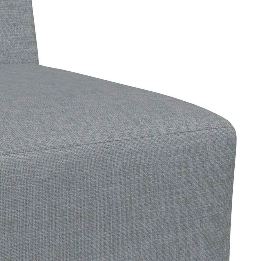 Canapé modulaire sans accoudoirs Gris clair 55 cm Tissu - 7