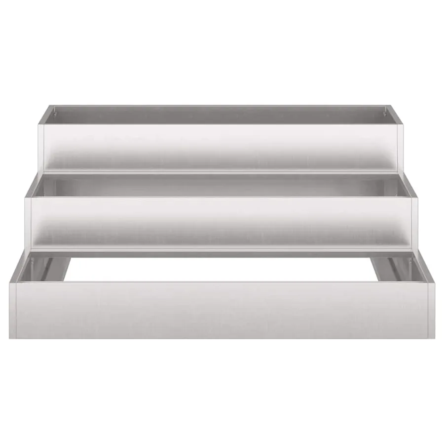 Cache-pot de jardin Argent 90 x 90 x 35 cm Acier inoxydable - 6