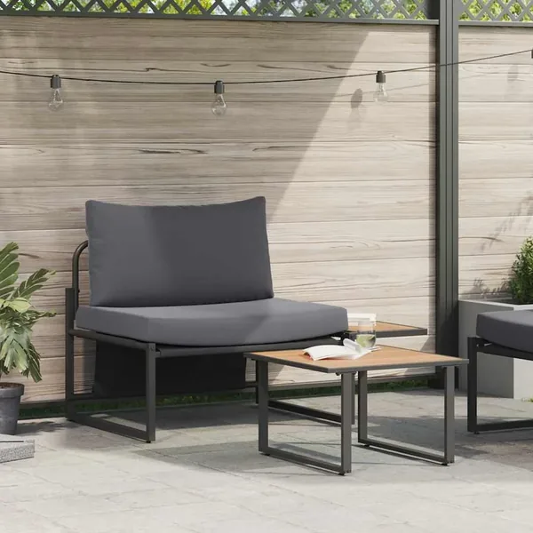 Ensemble de canapé de jardin 2 pcs Anthracite Acier