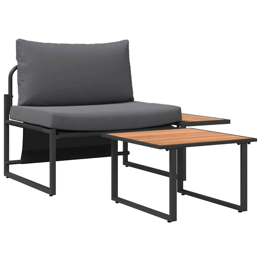 Ensemble de canapé de jardin 2 pcs Anthracite Acier - 6