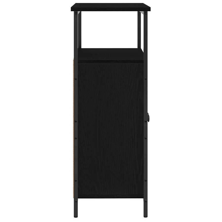 Buffet Chêne noir 70 x 30 x 80 cm Bois d'ingénierie - 7