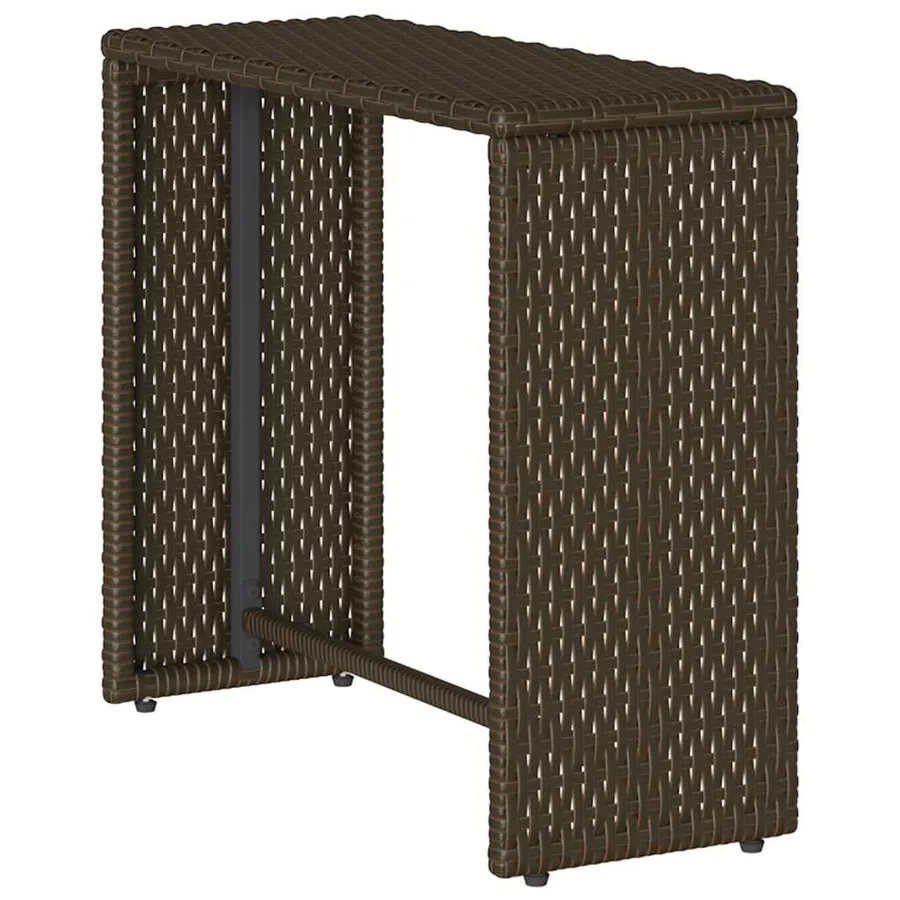 Salon de jardin 5 pcs avec coussins empilable marron polyrotin - 6