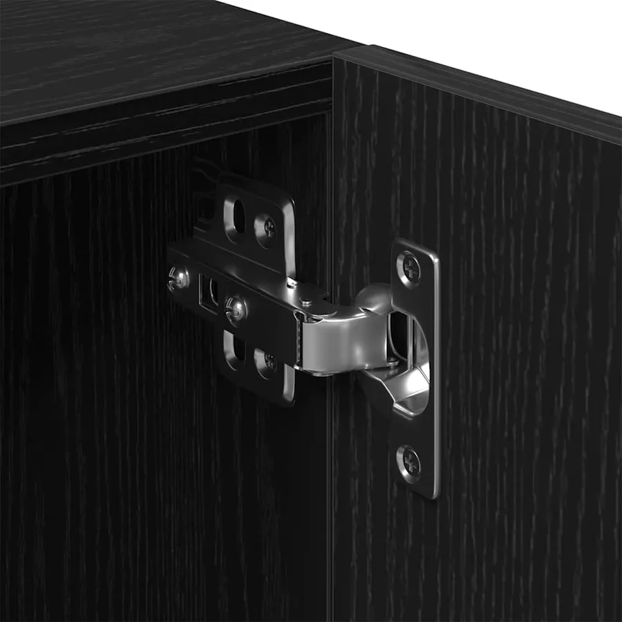 Meuble TV Chêne noir 100 x 35 x 40 cm Bois d'ingénierie - 9