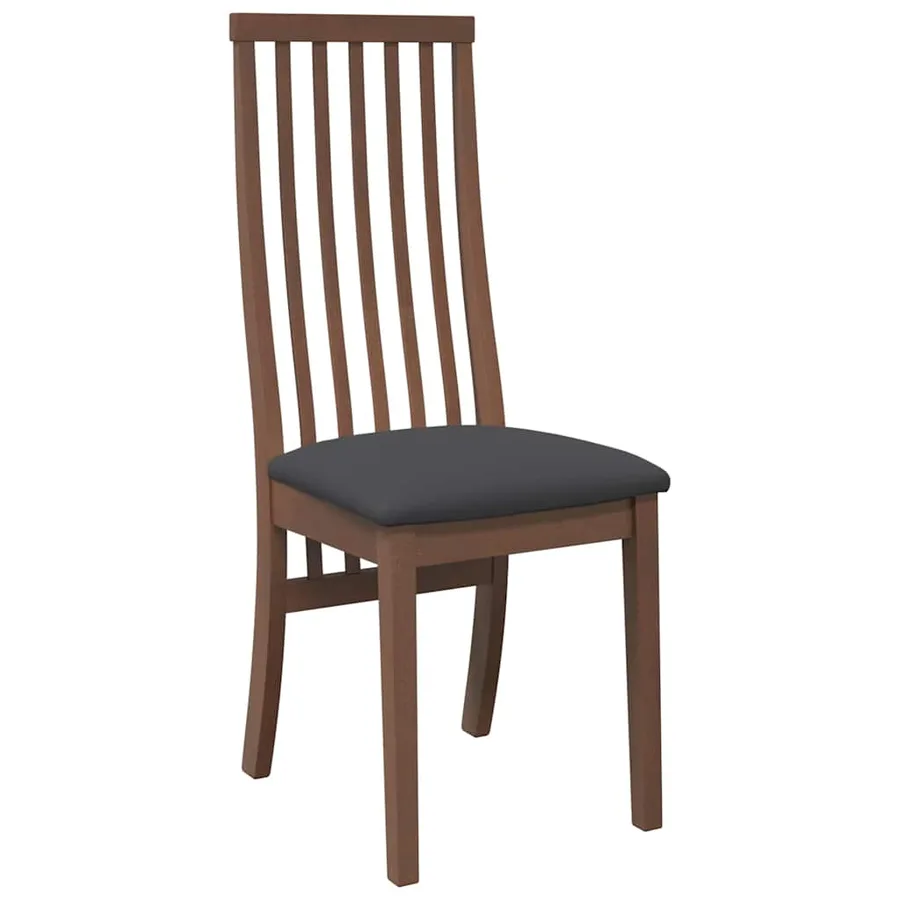 Chaises à manger coussins 2 pcs marron bois massif caoutchouc - 4