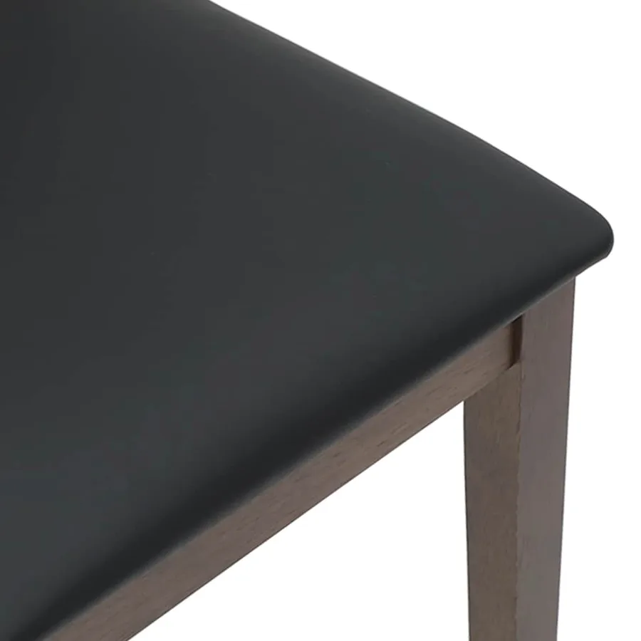 Chaises à manger coussins 2 pcs marron bois massif caoutchouc - 8