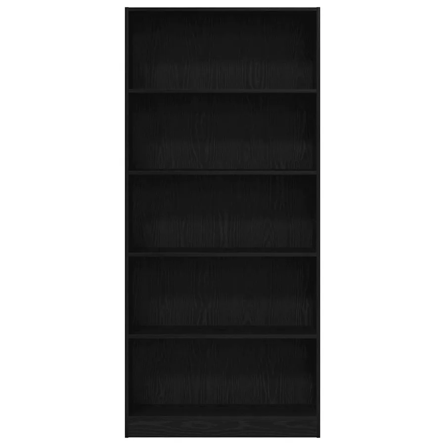 Bibliothèque chêne noir 80x24x176 cm bois d'ingénierie - 4
